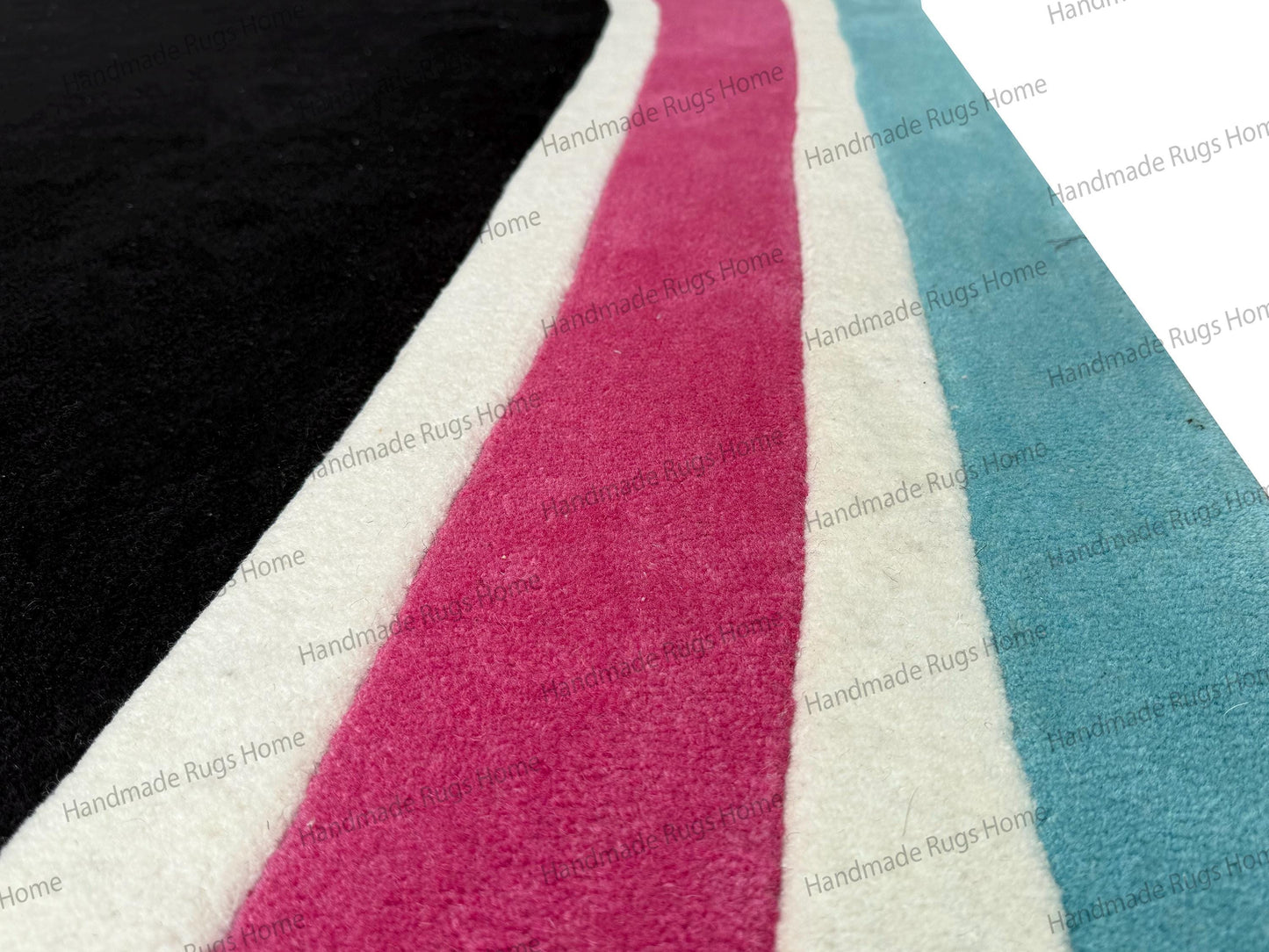 Hand Tufted Wool Rug, Abstract Organic Shape Carpet, Modern Living Room Decor, Designer