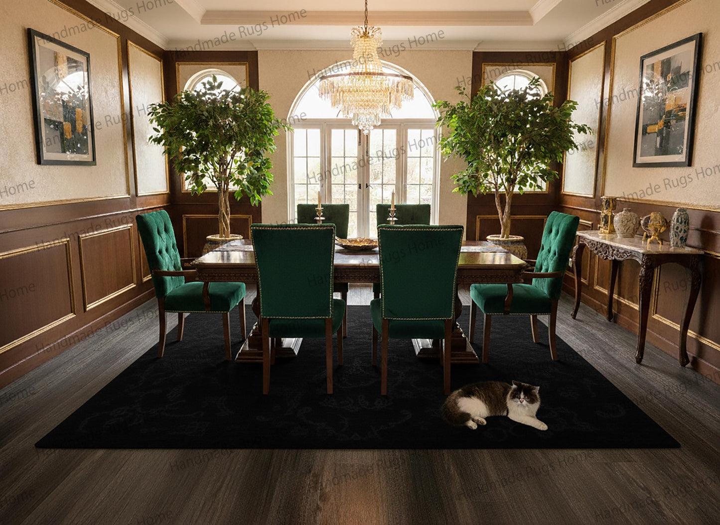 Emerald Isle Hand Tufted Wool Area Rug Royal Plum Modern Carpet