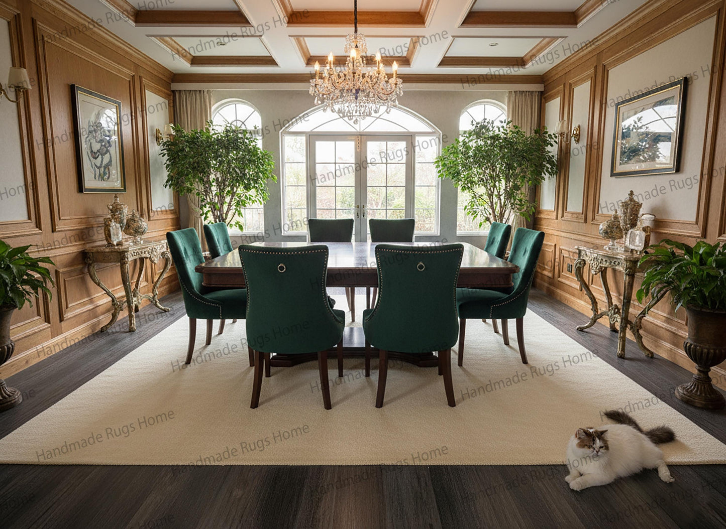 Emerald Isle Hand Tufted Wool Area Rug Royal Plum Modern Carpet