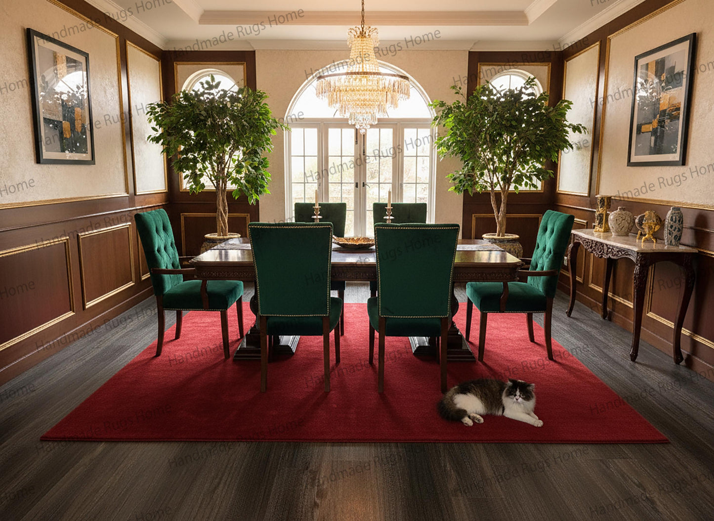 Emerald Isle Hand Tufted Wool Area Rug Royal Plum Modern Carpet