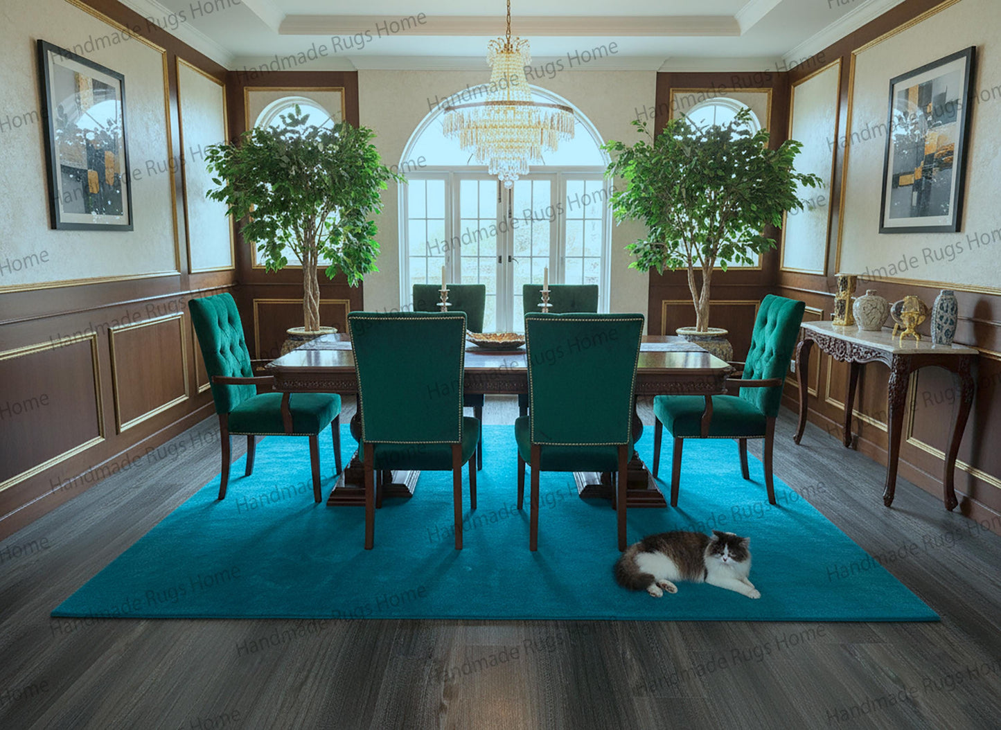 Emerald Isle Hand Tufted Wool Area Rug Royal Plum Modern Carpet
