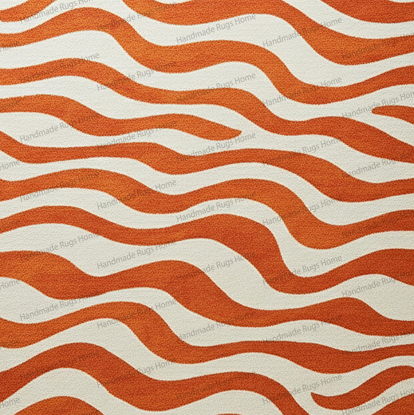 Cozy wool rug in warm terracotta tones