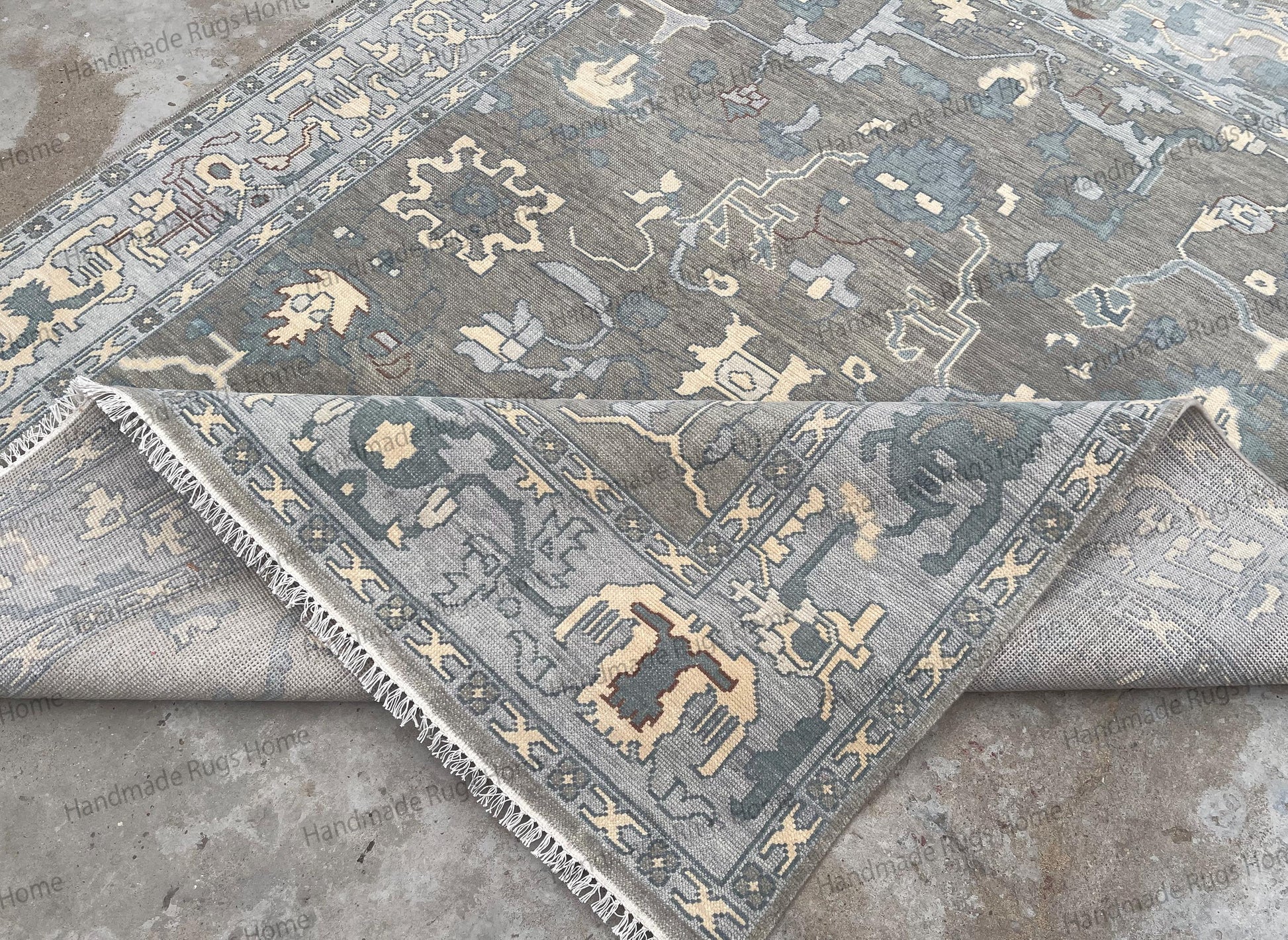 Handcrafted wool carpet for home interior decoration
