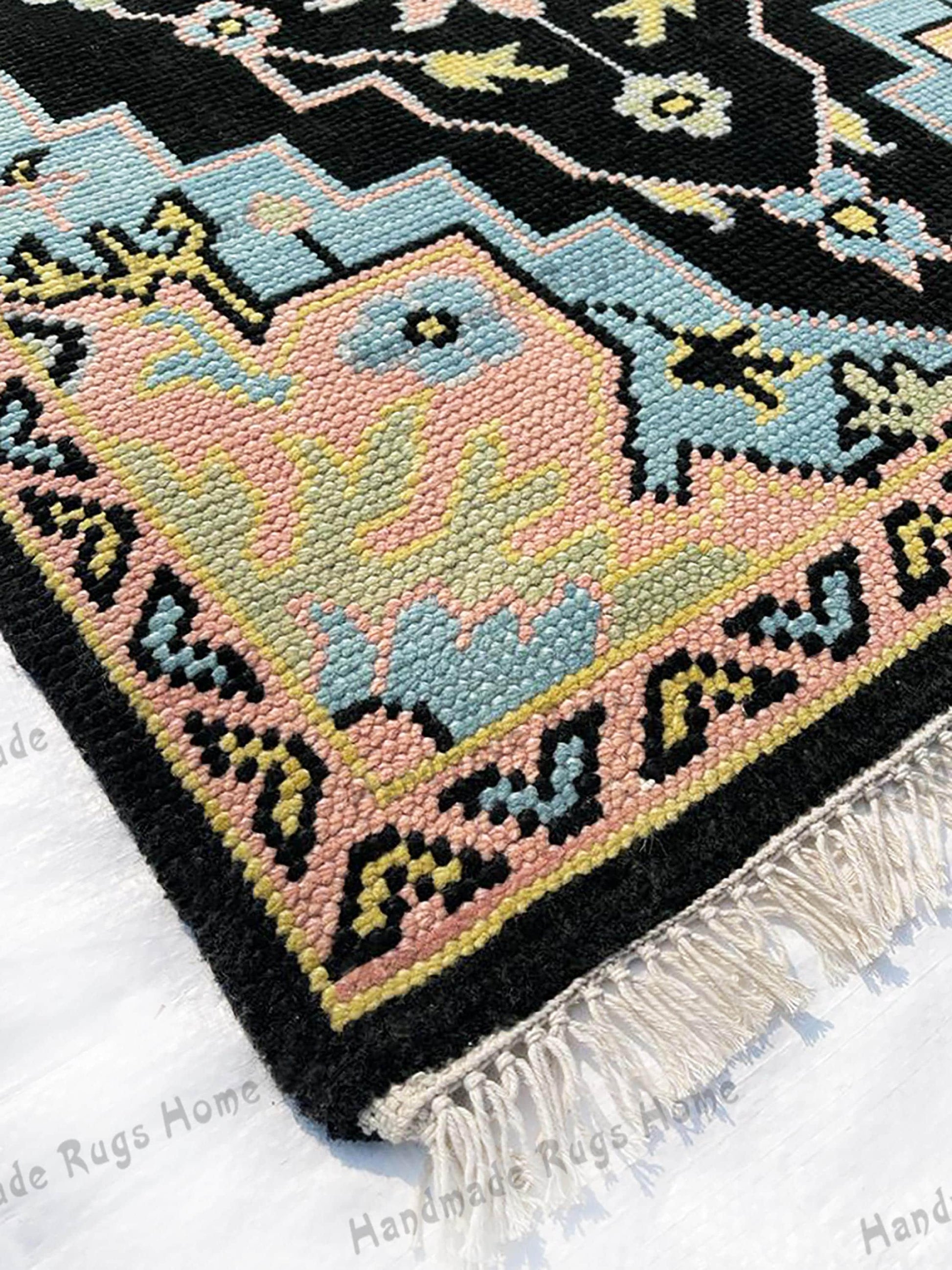 High-quality Turkish-inspired wool rug with timeless charm