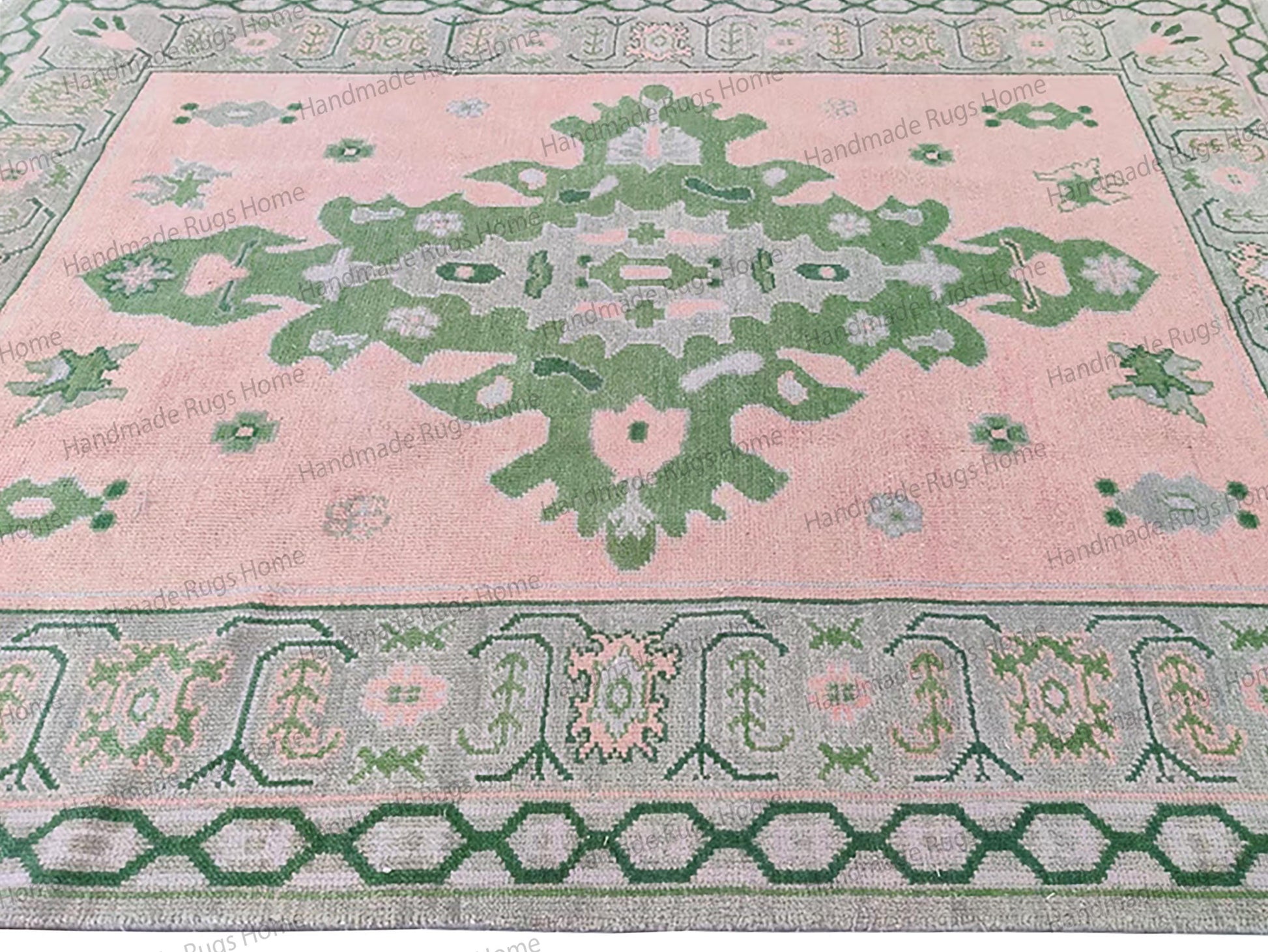 Distressed Persian Pattern Wool Carpet