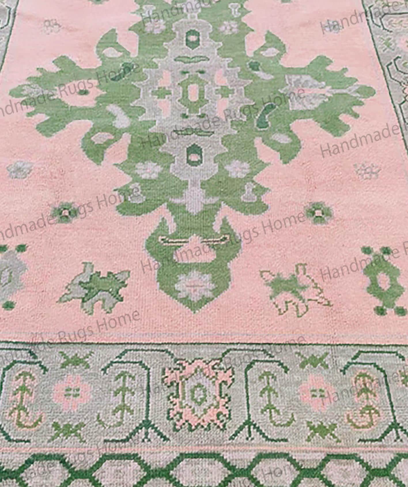 Muted Earth Tone Floral and Vine Rug