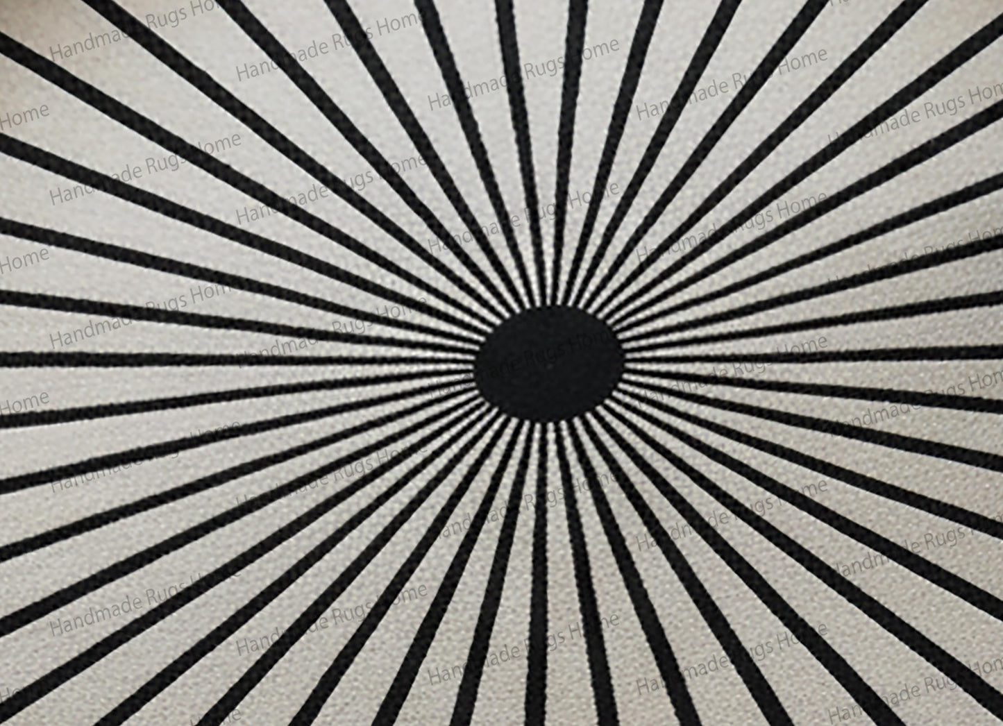 Modern sunburst geometric wool carpet