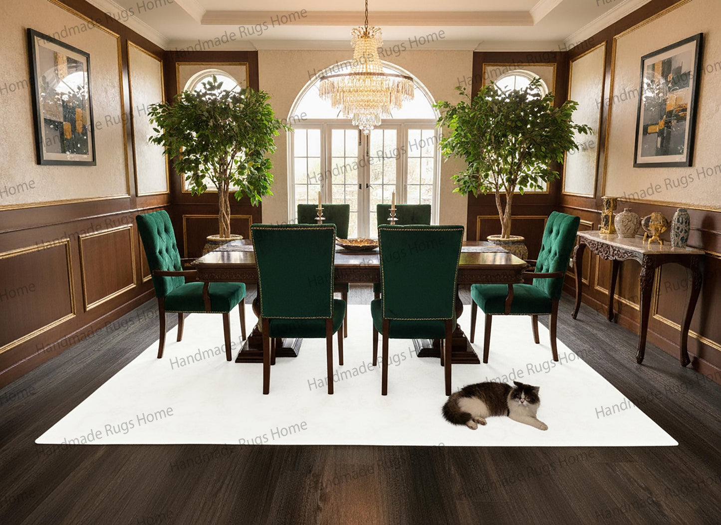 Emerald Isle Hand Tufted Wool Area Rug Royal Plum Modern Carpet