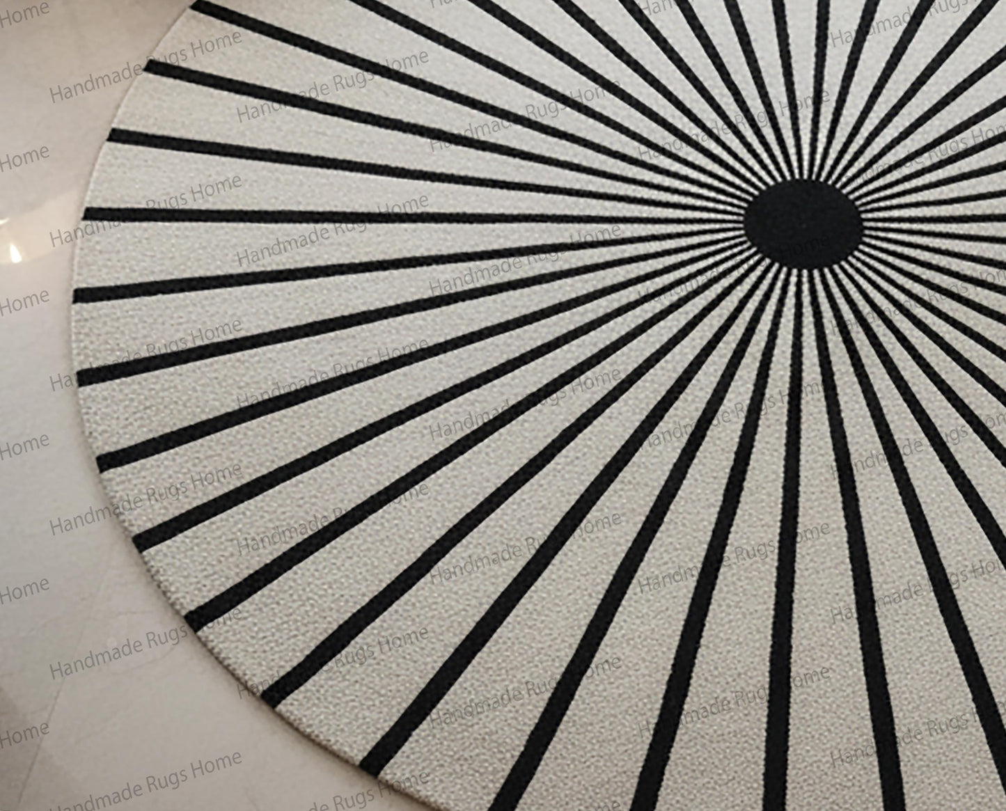 Designer circular rug for elegant living room
