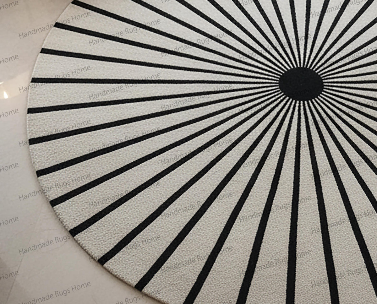 Designer circular rug for elegant living room
