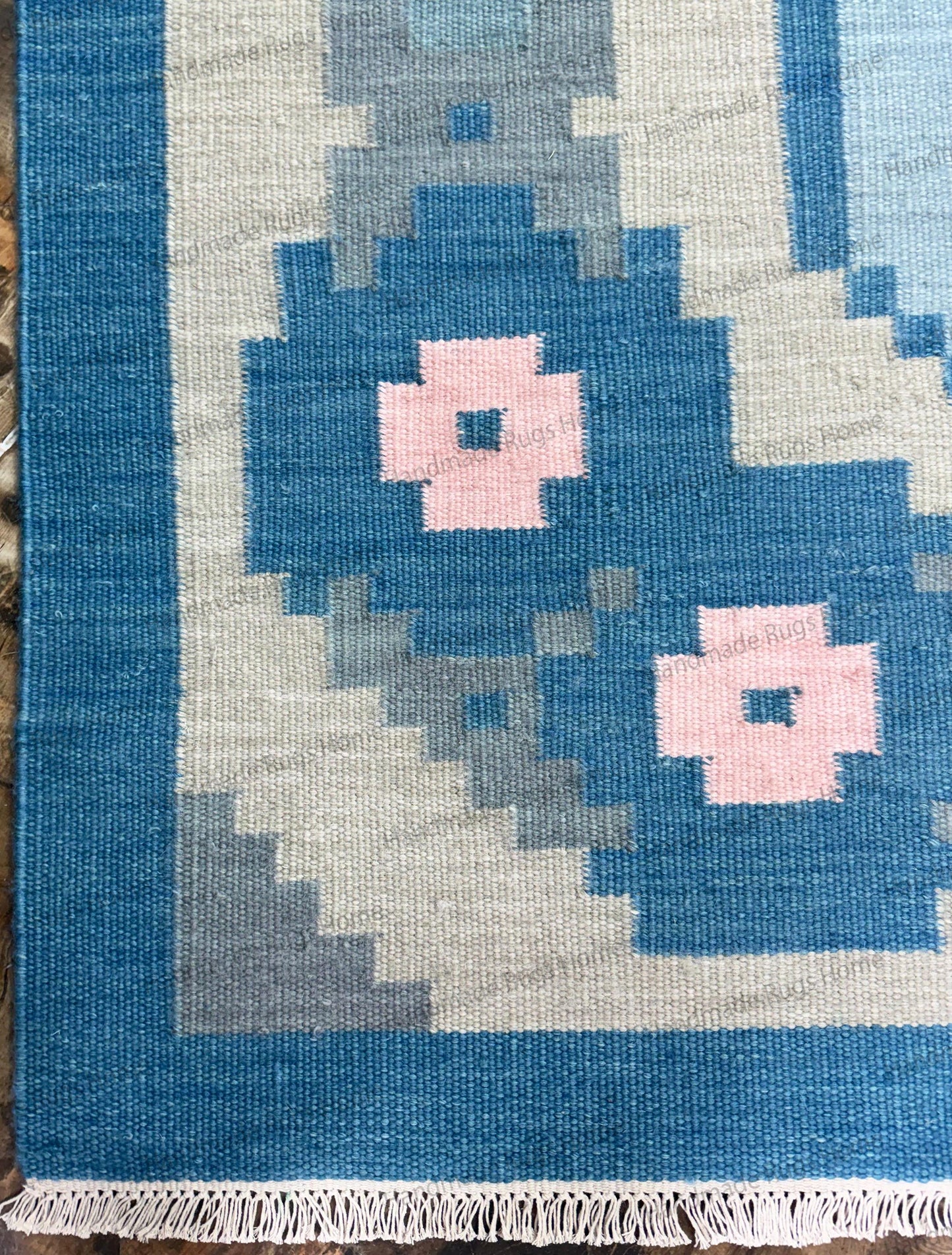bohemian flatweave wool rug