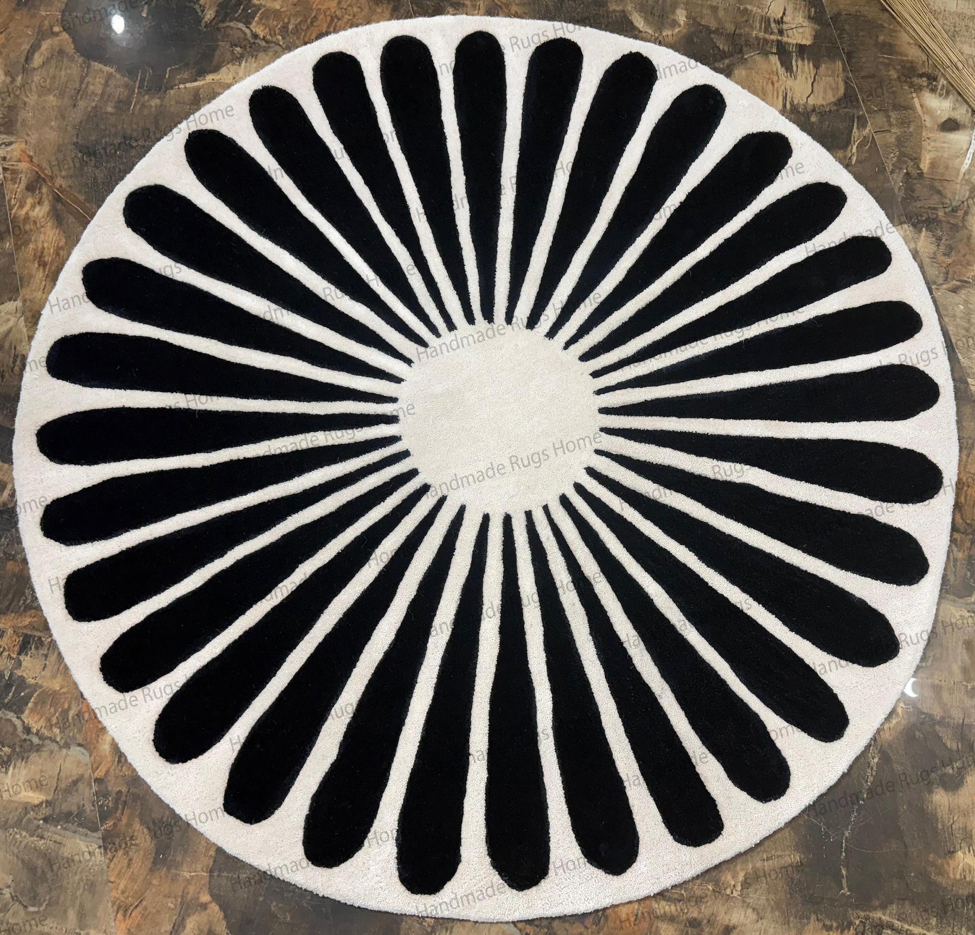 high end hand tufted carpet,

circular abstract wool rug,

modern home décor rug