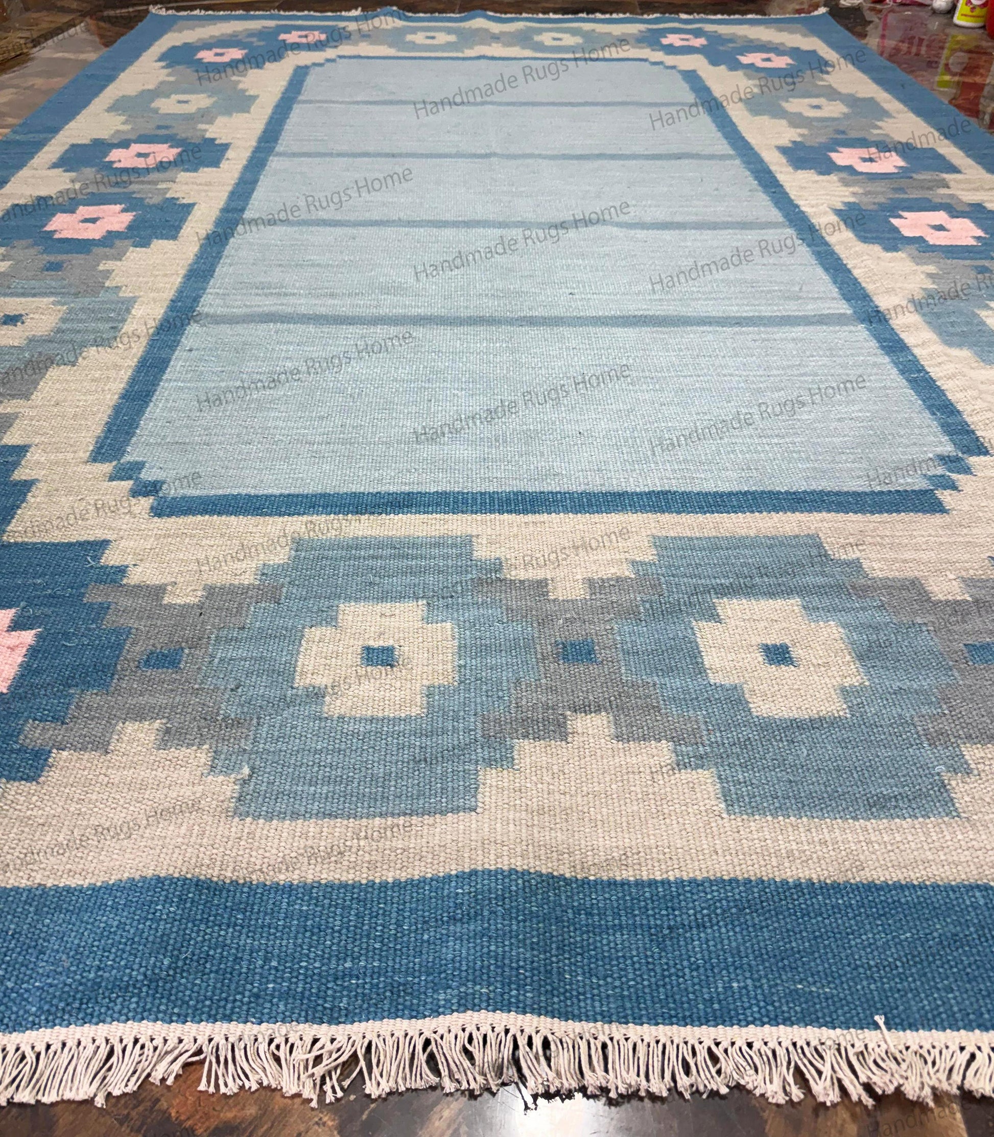 luxury indian flatweave wool rug