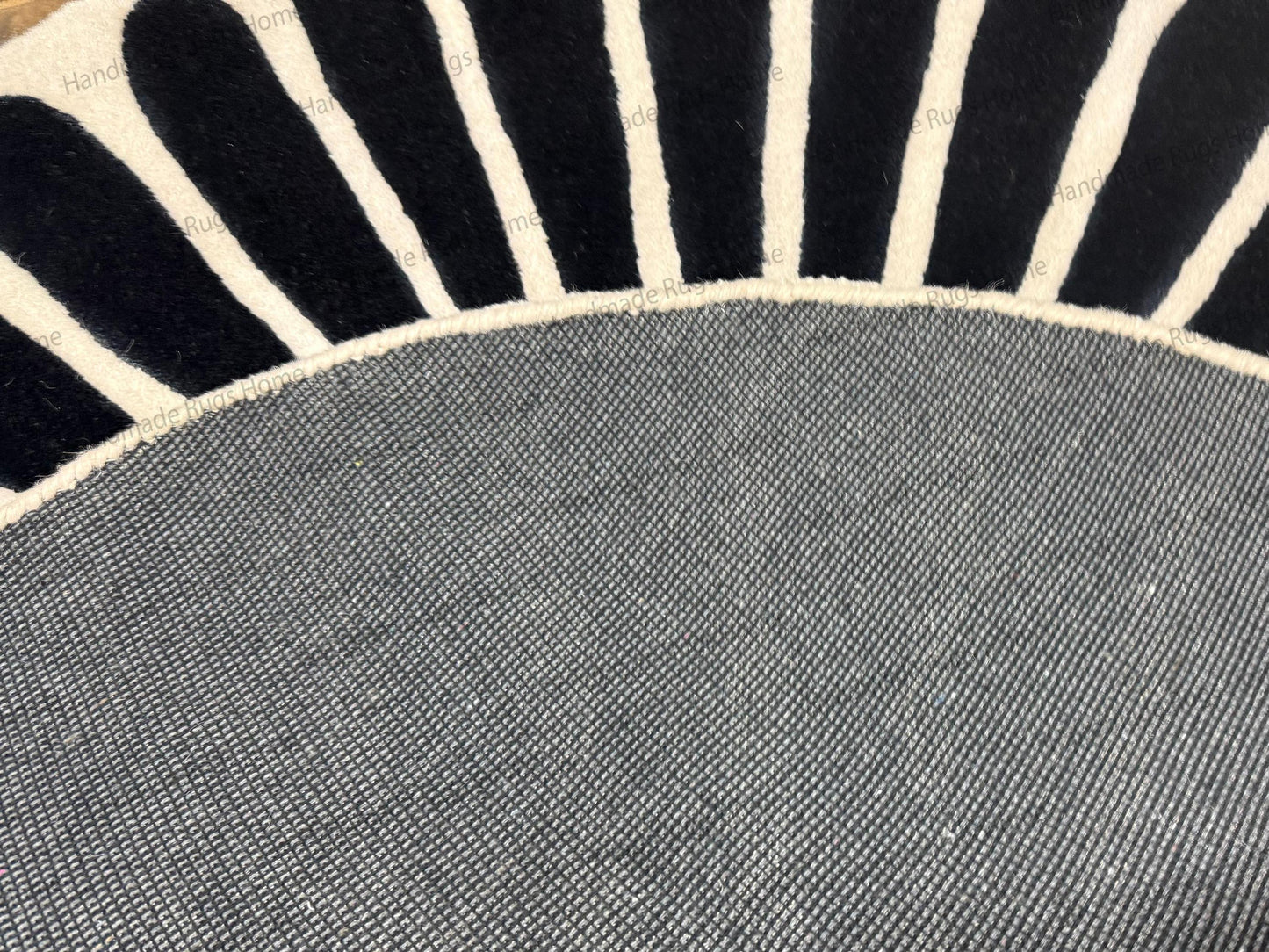 abstract radial pattern rug