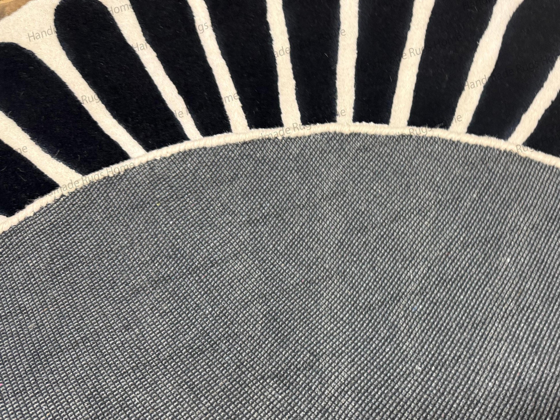 abstract radial pattern rug