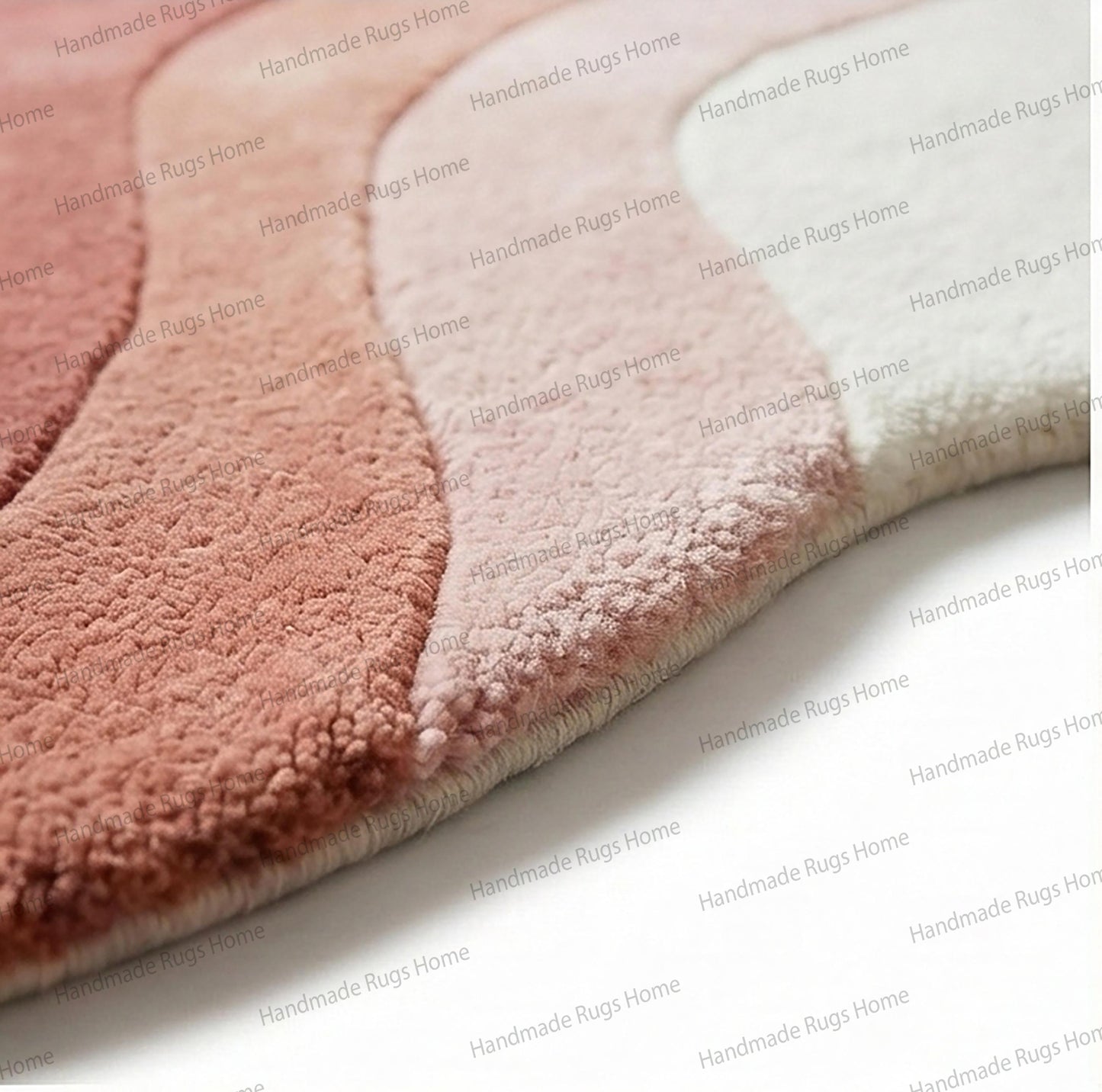 Soft pile floor covering with concentric swirling patterns,

Unique cloud shaped rug for artistic interior styling,

Custom shaped accent mat breaking traditional rectangular geometry,

Statement flooring piece with bold graphic waves.