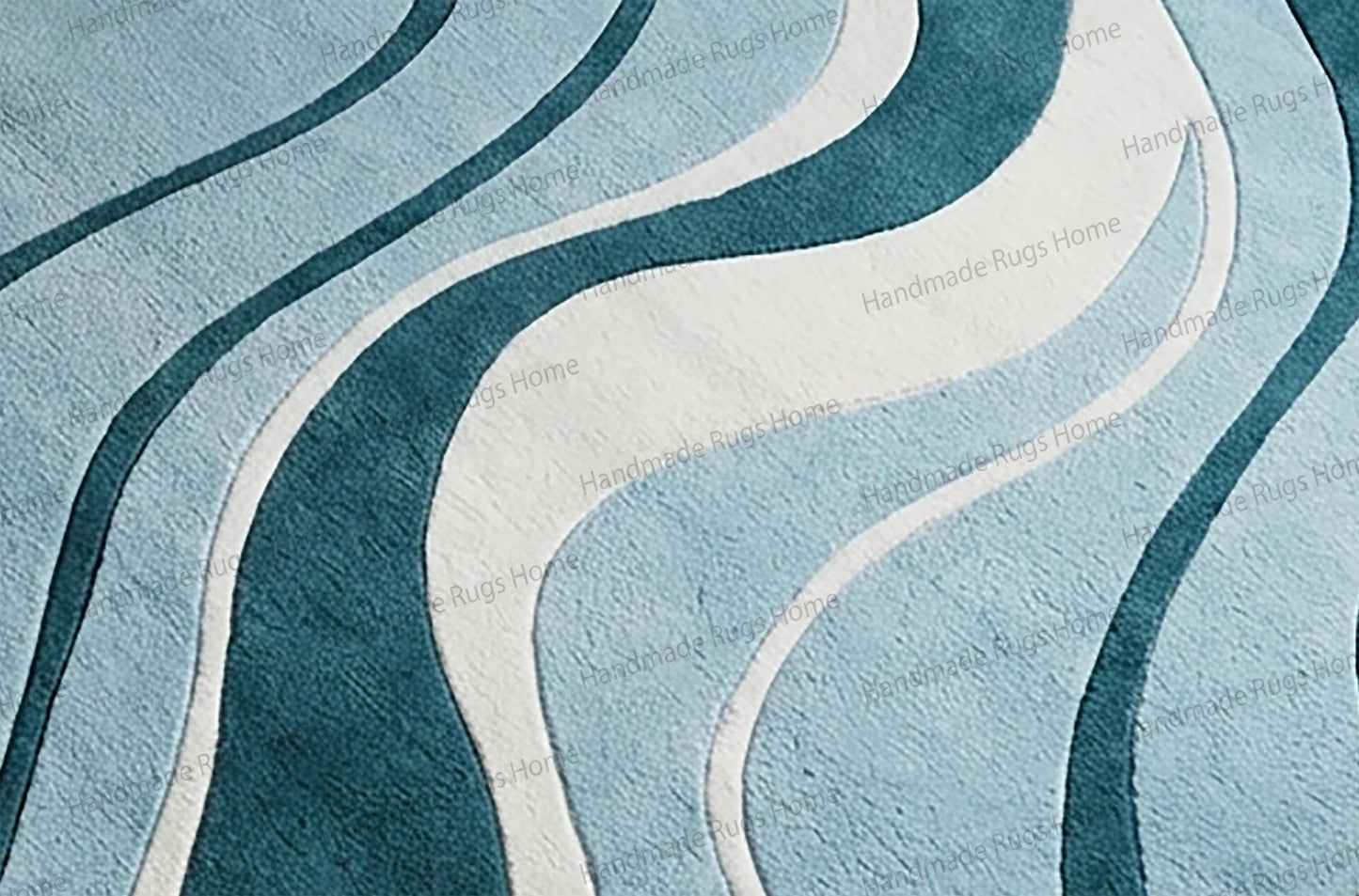 Handmade premium blue living room rug,

Coastal inspired wool area rug