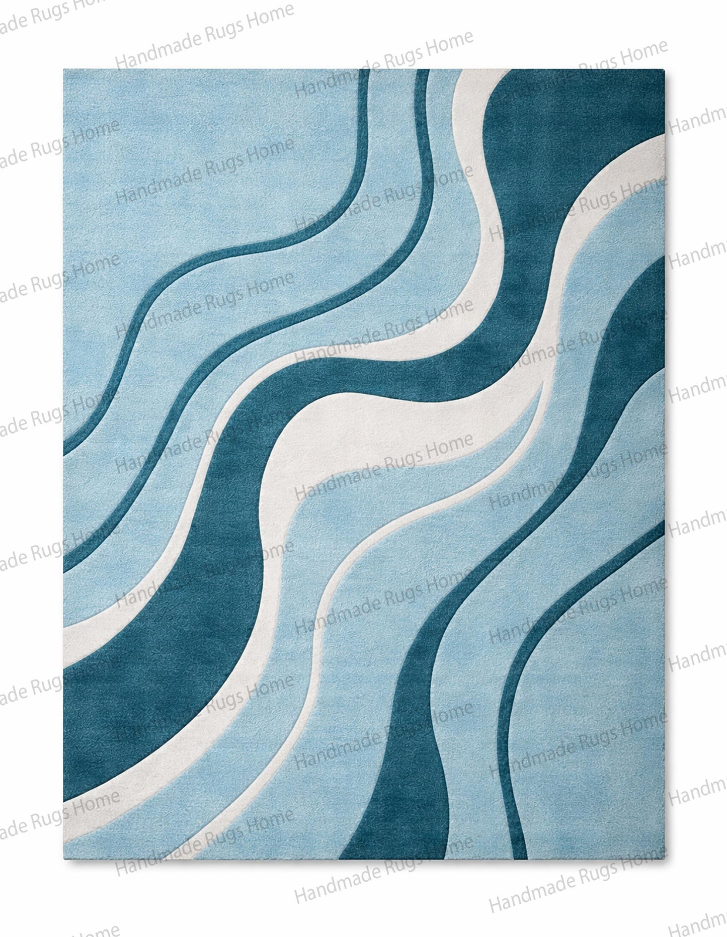 Plush decorative floor covering,

Designer abstract aqua rug for elegant space