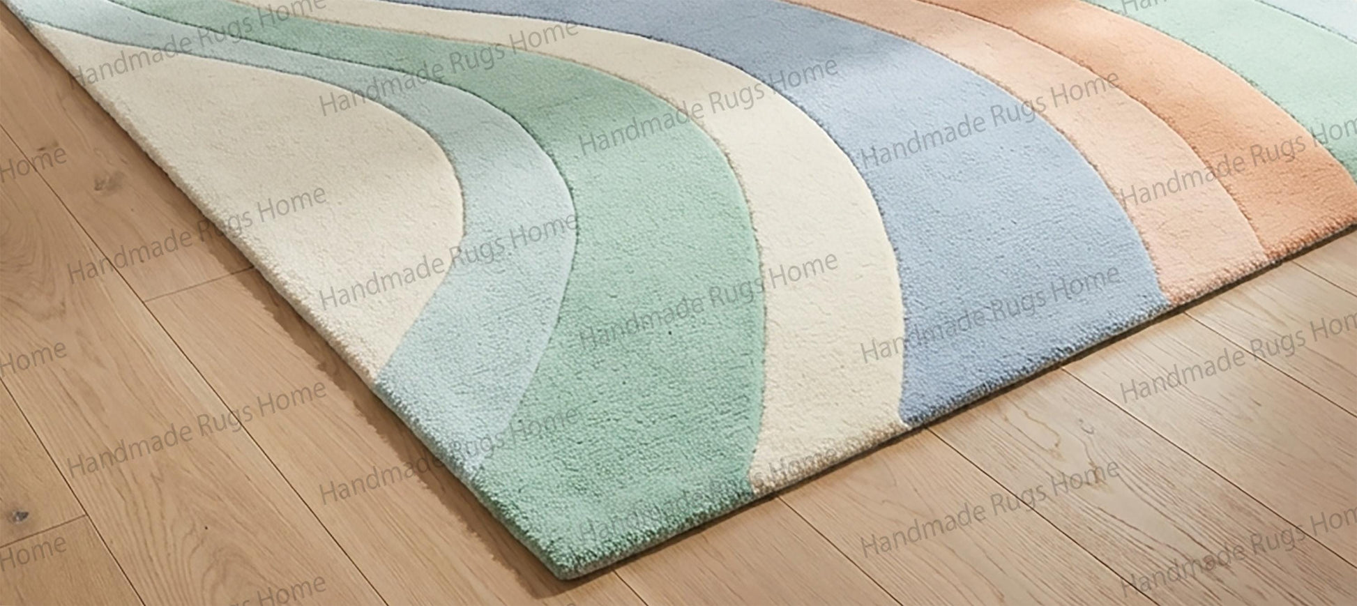 Soft plush handmade rug for minimalist interior,

Premium wool area rug with curved design,

Artisan crafted pastel carpet for home decor,

Designer living room rug with flowing pattern