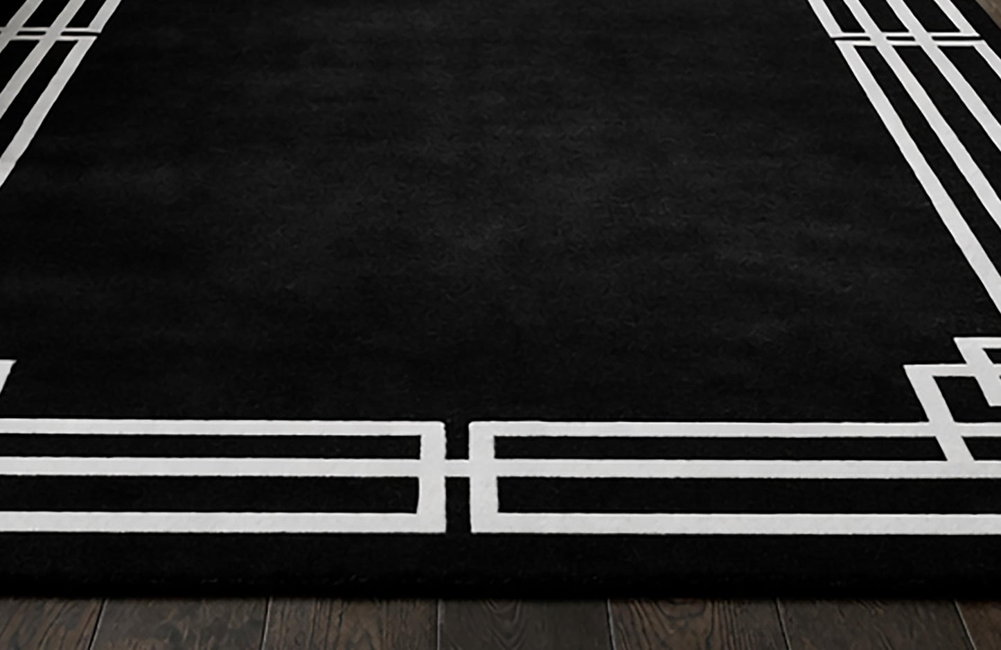 Midnight Rug, Luxury Wool Carpet, Art Deco Rug, Custom Size