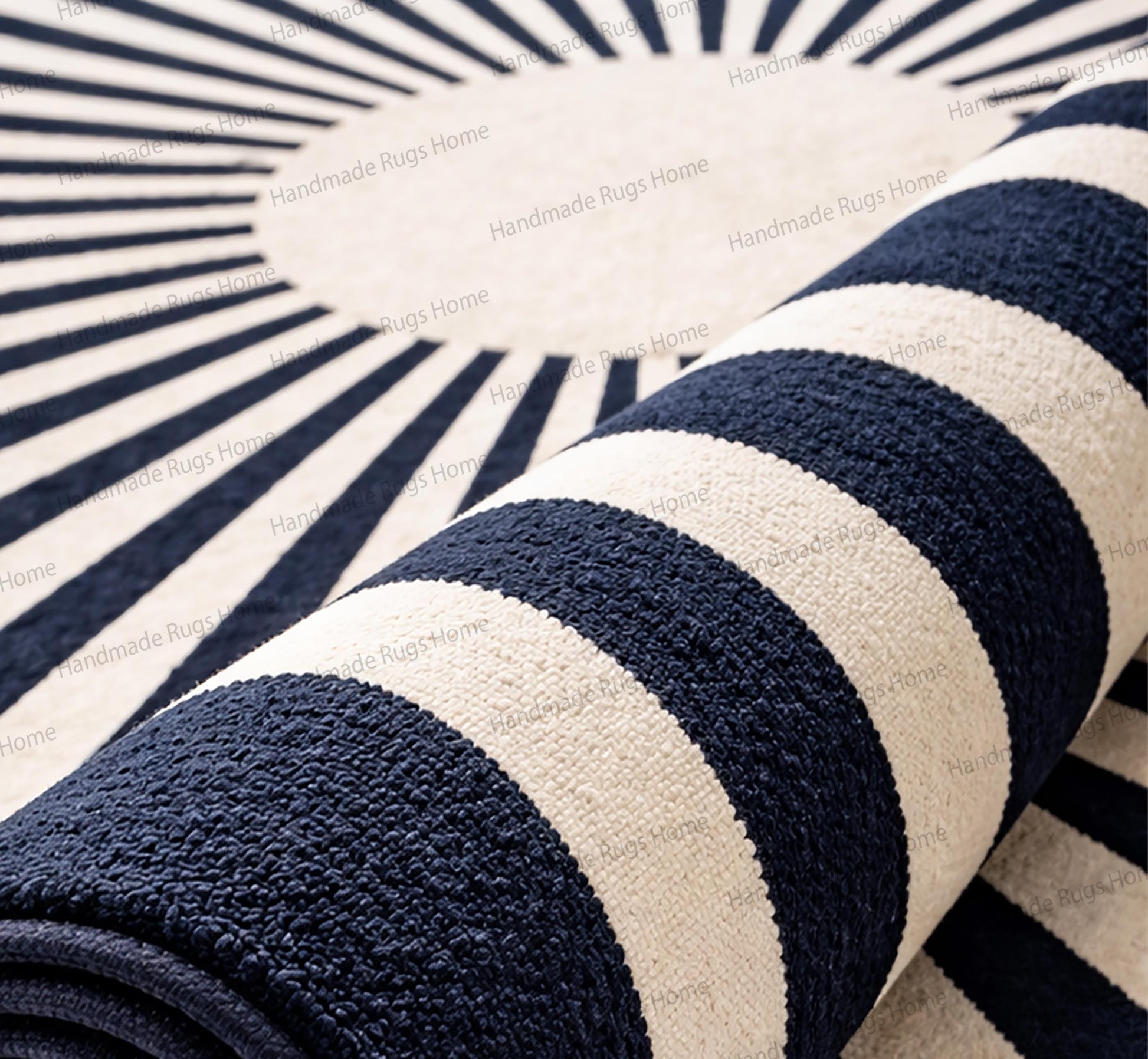 Elegant sunburst motif carpet enhancing classic décor