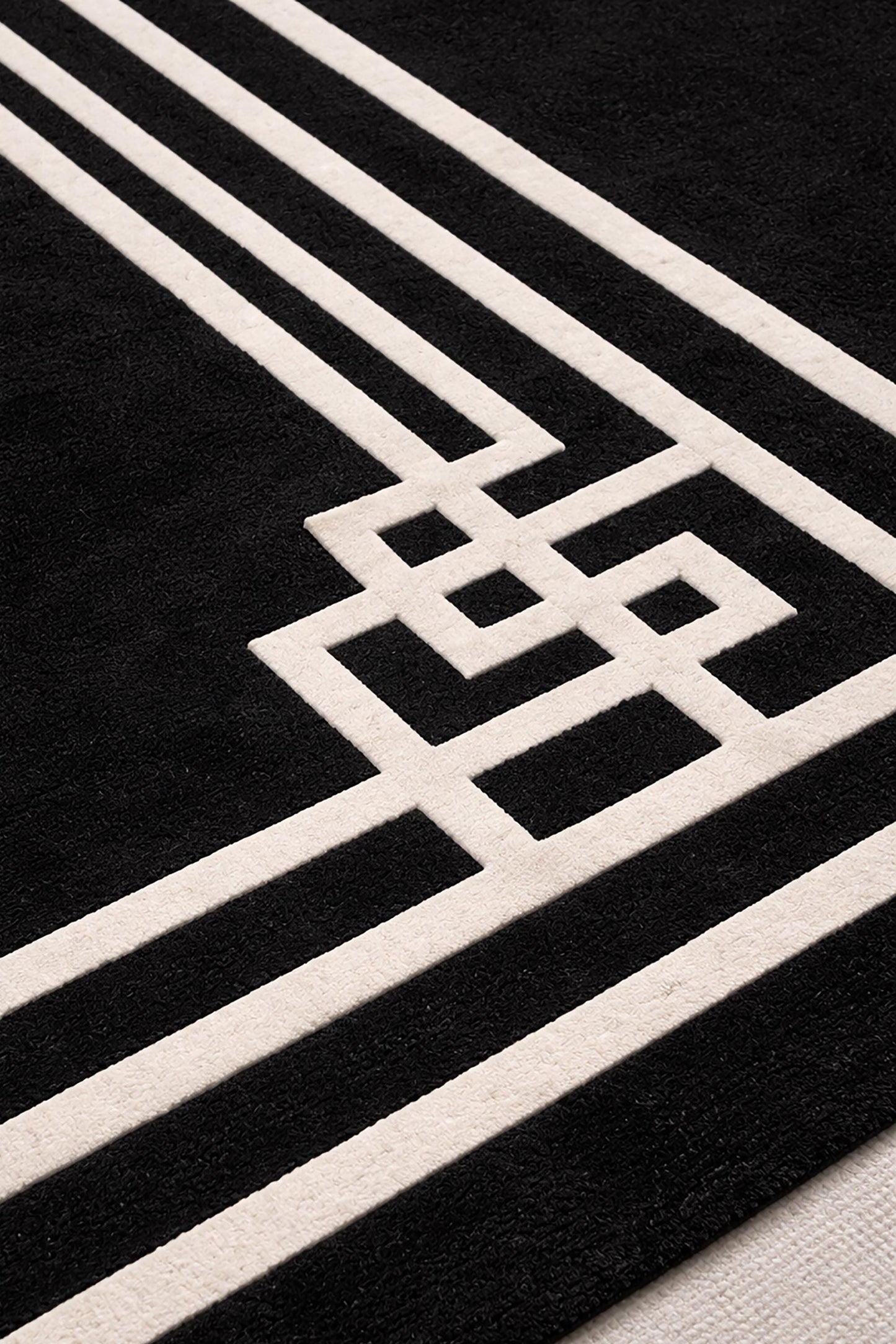 Midnight Rug, Luxury Wool Carpet, Art Deco Rug, Custom Size