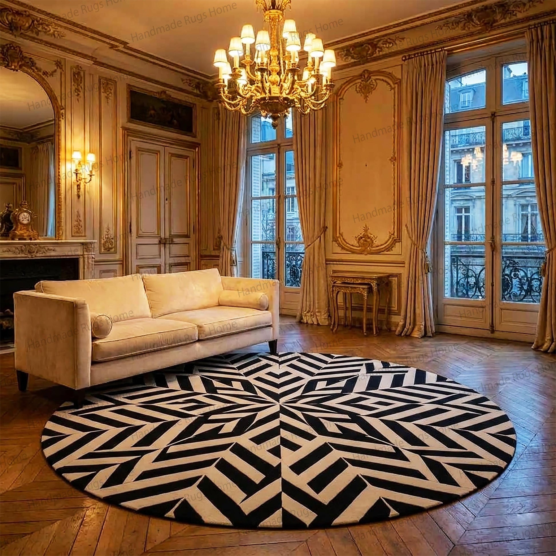 Scandi style geometric black and white circular carpet.
Luxurious statement rug with radiating lines design.
Heavy duty hand tufted wool rug for high traffic areas.
Non-shedding premium wool rug in black and white.
Designer sunburst wool rug for modern nursery.
Abstract geometric round rug for chic interior design.
Soft plush wool rug for cozy dorm room setup.
