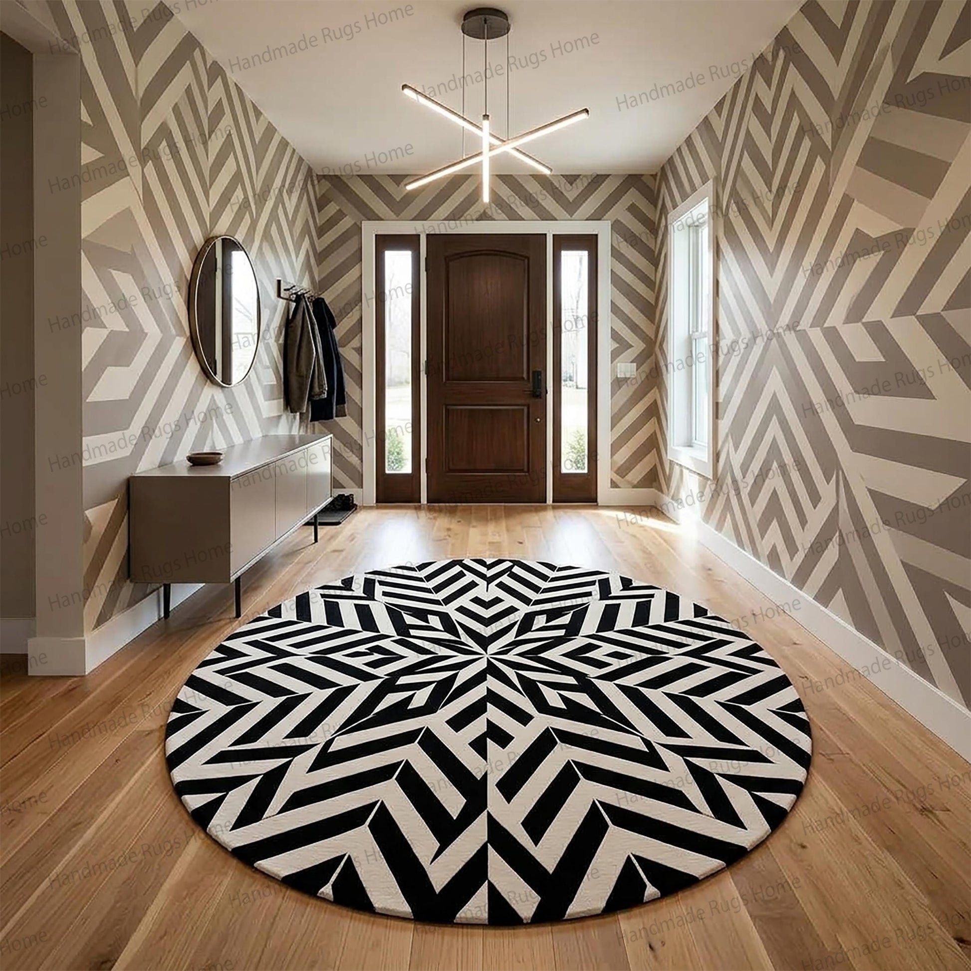 Thick soft wool rug for kids playroom with dog.