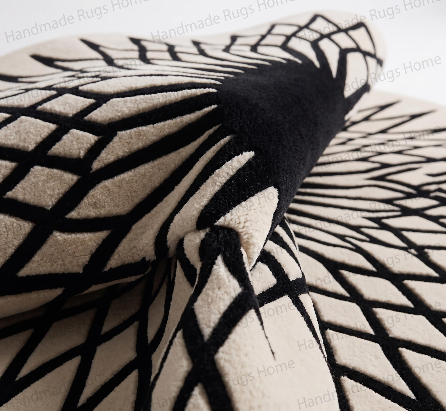 Eclipse Starburst Geometric Hand-Tufted Wool Round Rug