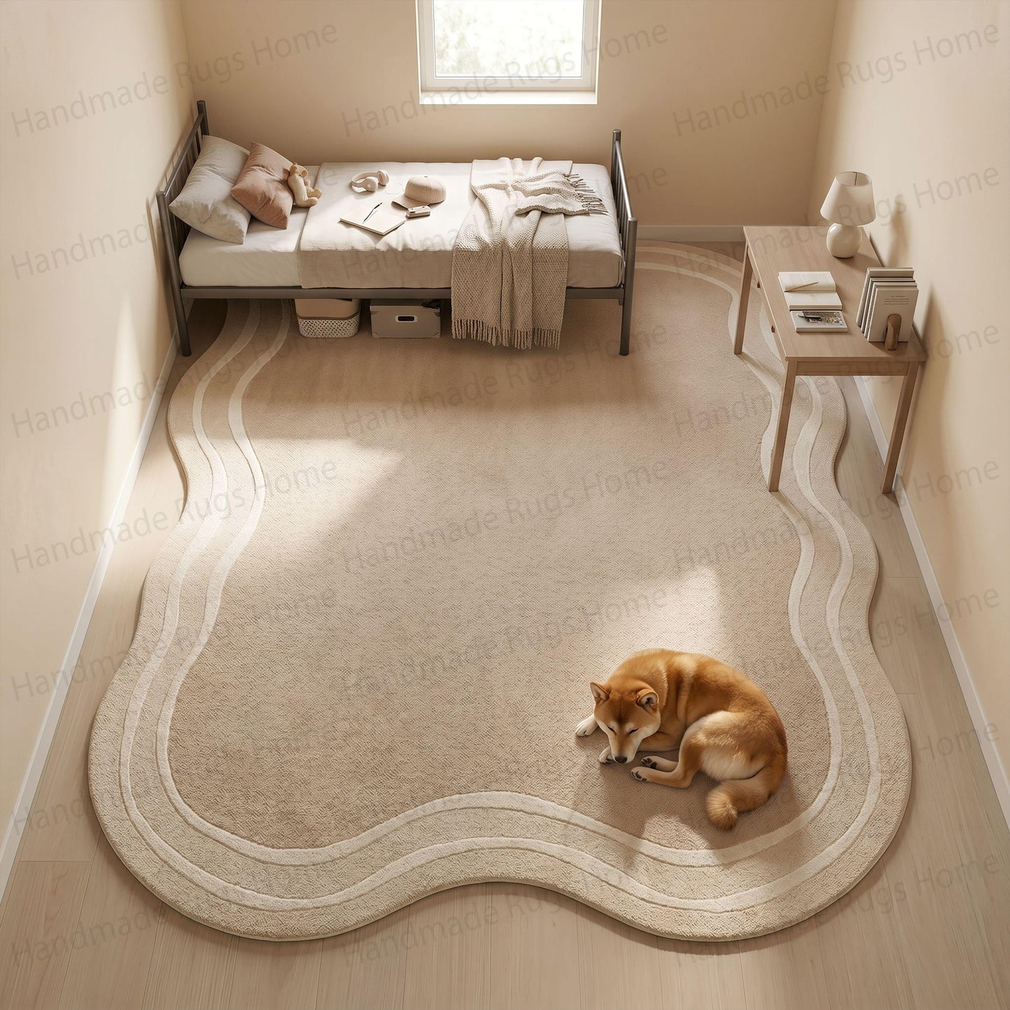 Oasis Contour: Organic Asymmetrical Hand-Tufted Wool Rug