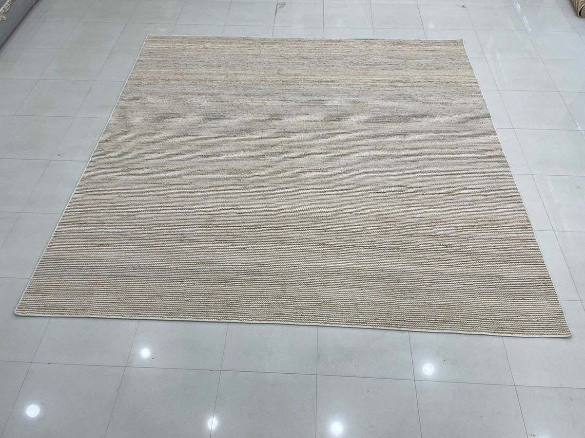 Natural Beige & Ivory Jute Rug – Textured Neutral Area Rug